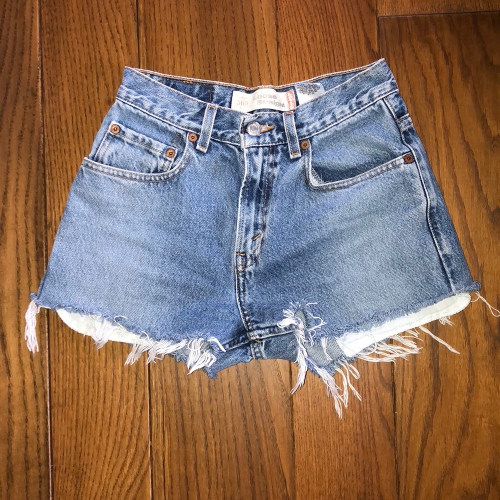 Levi’s 569 High Rise Custom Distress Cut Offs